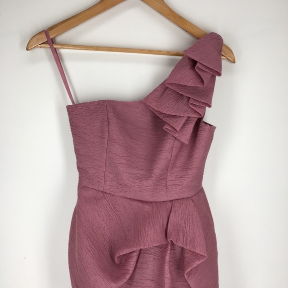 🚨SOLD🚨 BCBGMaxAzria Audrey One Shoulder Dress - Picture 4 of 8